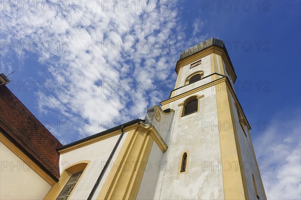 St. John Nepomuk, Catholic church, church tower, sacred building, Wilflingen, Langenenslingen