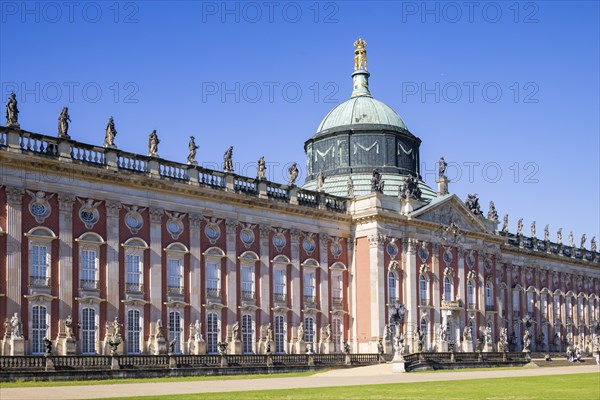 Park Sanssouci is part of the Potsdam palace park ensemble. The New Palace is a palace on the west