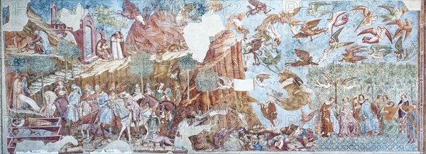 Il Trionfo della Morte, the Triumph of Death, fresco by Buonamico Buffalmacco, Camposanto