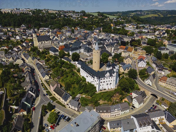 Wildeck Castle is a former hunting lodge in Zschopau in Saxony. It stands on a rocky spur in the