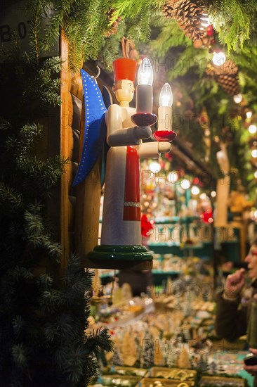 580th Striezelmarkt in Dresden, Erzgebirge Angel of Lights. The Striezelmarkt, which has been held