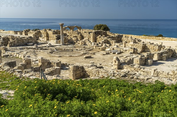 Ruins of the early Christian basilica of the ancient city of Kourion, Episkopi, Cyprus, Europe