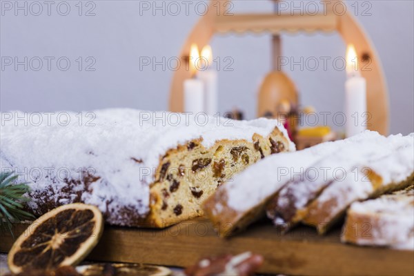 Erzgebirge Christmas stollen, there is also a stollen tradition in the Erzgebirge, the typical