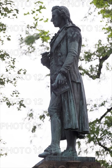 Friedrich Schiller Monument, Marbach am Neckar, Baden-Württemberg, Germany, Europe