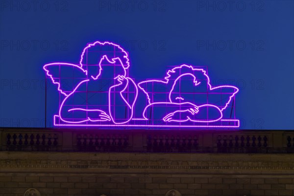 Since the reopening of the Old Masters Picture Gallery, Raphael's angels have been shining in neon