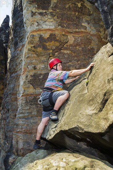 Climbing school in the Bielatal