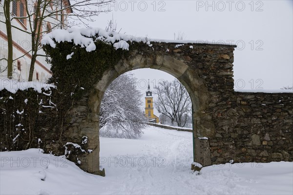 Augustusburg Hunting Lodge in the wintry Ore Mountains