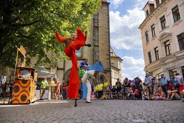 Actors, artists, clowns, fire artists and music bands transformed the city centre into a large