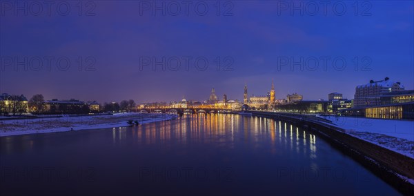 Evening view over Dresden's Old Town
