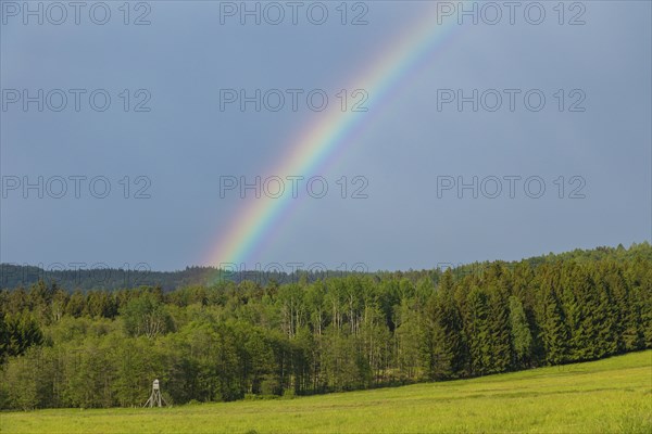 Rainbow near Krasna Lipa in Bohemian Switzerland