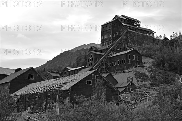 Historic Kennecott Copper Mine in the Wrangell, St. Elias National Park, Alaska, USA, North America