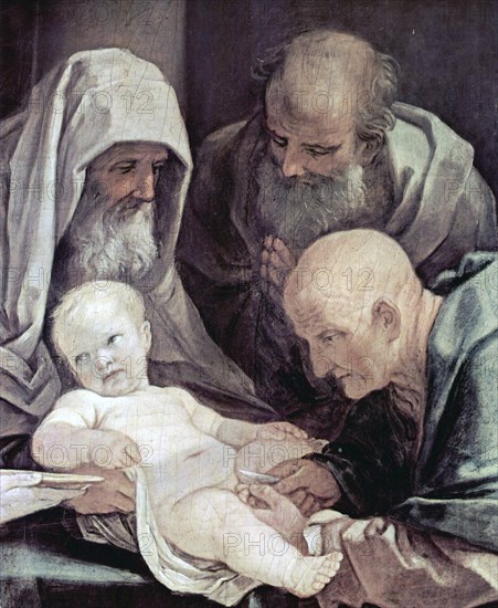The Circumcision of Jesus Christ, Historic, digitally restored reproduction from an original of the