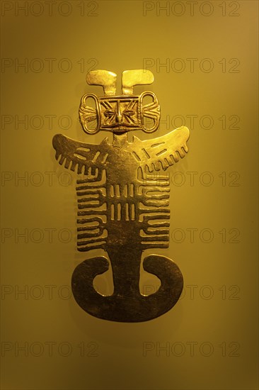 Artefacts in the gold museum, Bogota, Colombia, South America