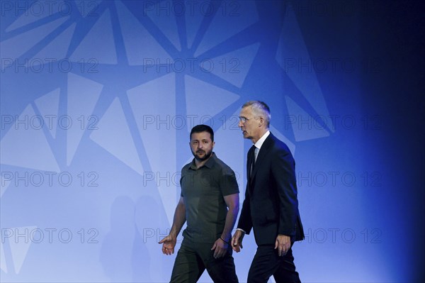 Ukrainian President Volodomyr Selensky and NATO Secretary General Jens Stoltenberg, pictured on