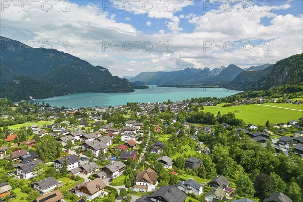 St. Gilgen am Wolfgangsee, aerial view, Salzkammergut, Flachgau, Salzburg