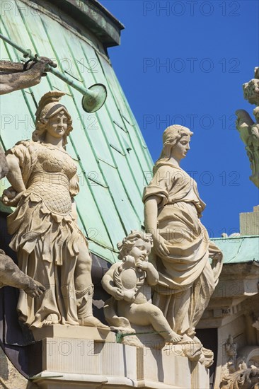 Dresden Zwinger Wall Pavilion with Sculptures and the Hercules