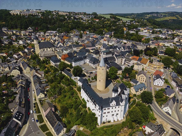 Wildeck Castle is a former hunting lodge in Zschopau in Saxony. It stands on a rocky spur in the