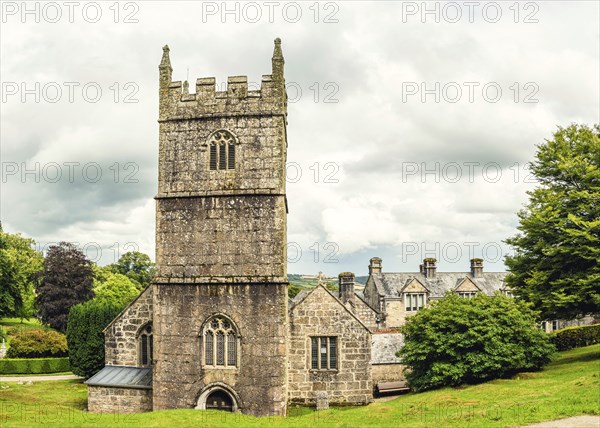 Church in Lanhydrock House and Garden, Bodmin, Cornwall, England, UK