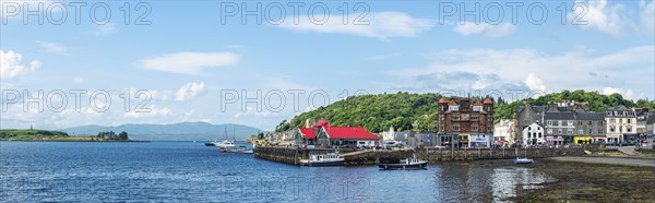 Panorama of seaside in Oban, Argyll and Bute, Scotland, UK