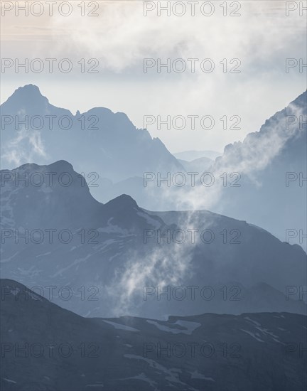 Dramatic mountain landscape, view from Hochkönig, Salzburger Land, Austria, Europe