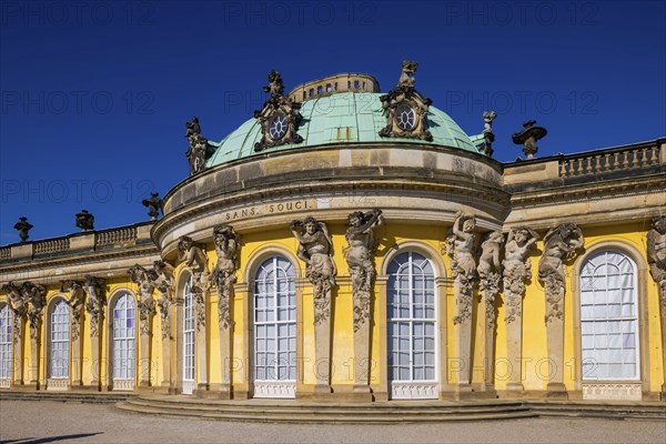 Sanssouci Palace, Royal Summer Palace with 18th century furniture and famous vineyard terraces