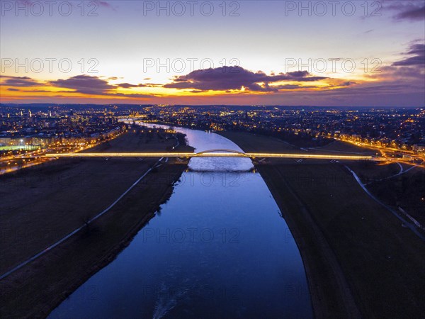 Waldschlösschen Bridge in the evening