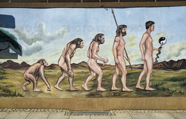 Mural on the Incarnation, Delitzsch, Saxony, Germany, Europe