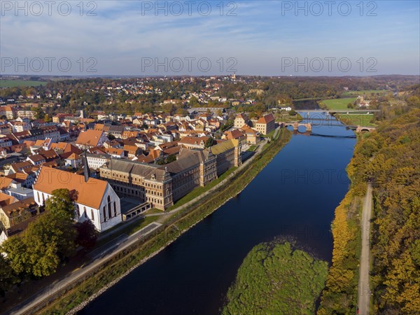 Grimma on the Mulde with the two bridges