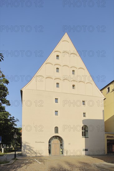 Historic Kornhaus built in 1511, Freiberg, Saxony, Germany, Europe