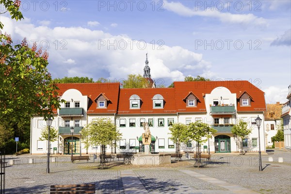 Market Square in Bad Muskau with Fountain