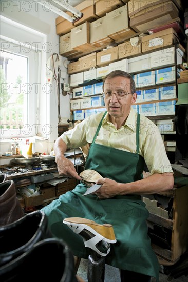 Obercunnersdorf in Upper Lusatia, master shoemaker Wolfgang Schwope