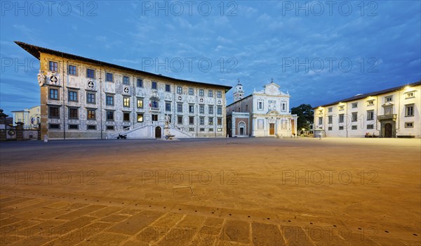 Evening, Palazzo della Carovana also Palazzo dei Cavalieri, Facade Sgraffito by Giorgio Vasari,