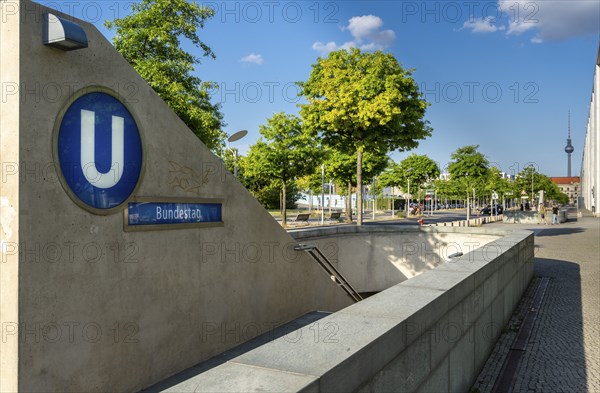 Exit at the U train station Bundestag, Berlin, Germany, Europe