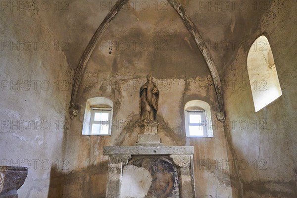 Interior of a church, figure of a saint, church, Chiesa di Santa Caterina, Montalbano Elicona,