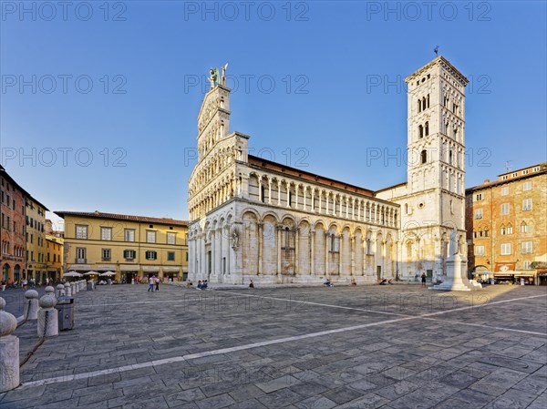 Church, Chiesa di San Michele in Foro, Piazza San Michele, Lucca, Tuscany, Italy, Europe