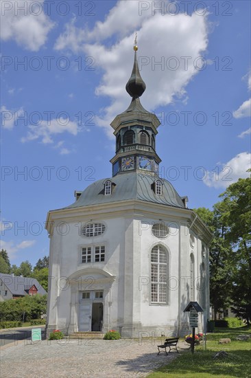 Trinity Church, Carlsfeld, Eibenstock, Westerzgebirge, Ore Mountains, Saxony, Germany, Europe