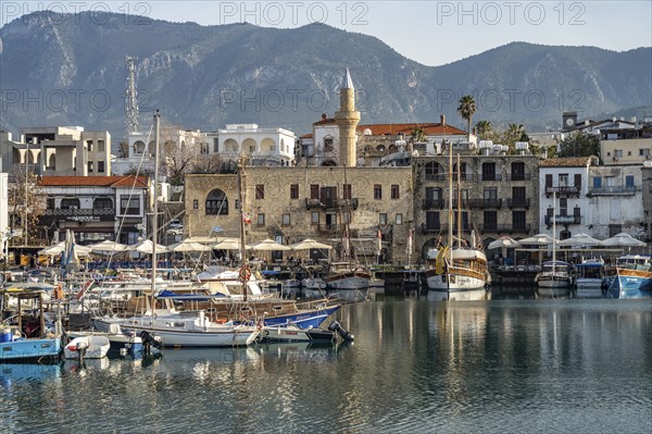 Cityscape and harbour of Kyrenia or Girne, Turkish Republic of Northern Cyprus