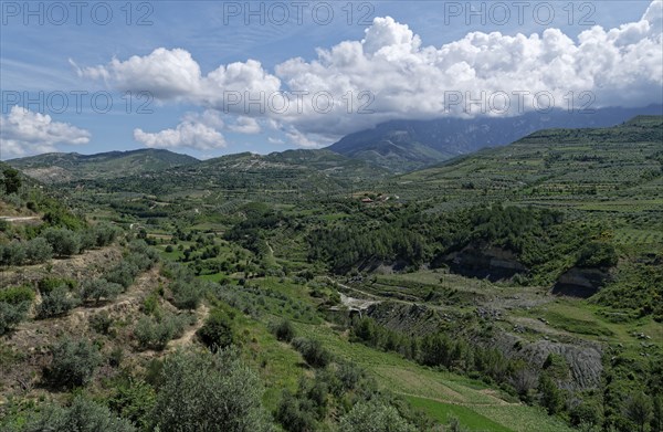 Southern Albanian mountain landscape around the Tomorr Massif in Tomorr National Park, also Tomorri