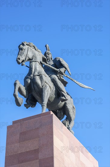 Manas Monument modelled on a traditional epic, Ala-Too Square, Bishkek, Kyrgyzstan, Asia