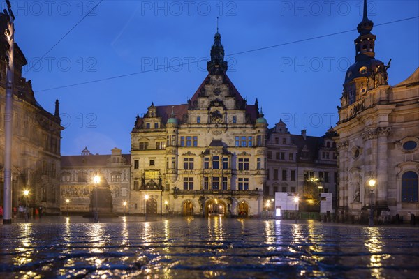 House of Estates, Procession of Princes, Georgentor, Hausmannsturm and Court Church on Schlossplatz