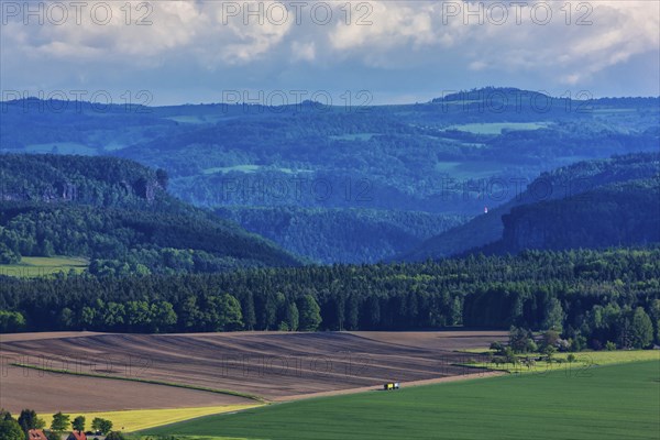 Elbe breakthrough near Bad Schandau in Saxon Switzerland