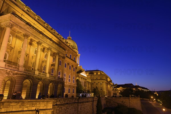 Night view of Buda Castle, the historical castle and palace complex of the Hungarian kings in