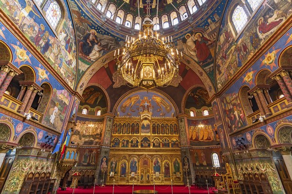Interior of Holy Trinity Cathedral in Sibiu, Transylvania, Romania, Europe