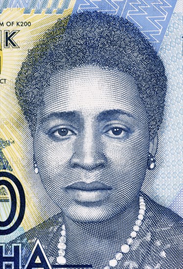 Rose Chibambo (born 1928) on 200 Kwacha 2012 Banknote from Malawi. Prominent politician best known
