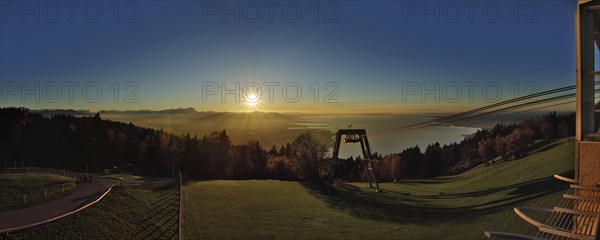 Lake Constance panorama at sunset from the Pfänder