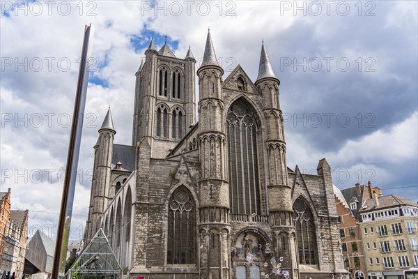 Saint Nicholas Church, a Gothic style church in Ghent, Belgium, Europe