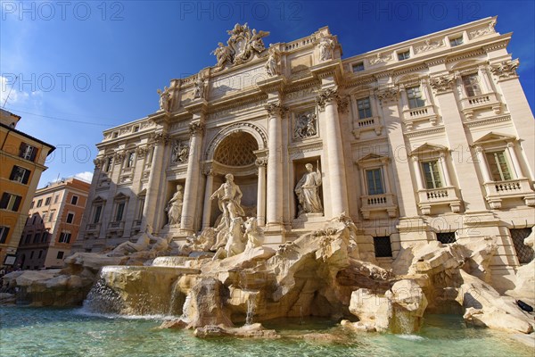 Trevi Fountain, one of the most famous fountains in the world, in Rome, Italy, Europe