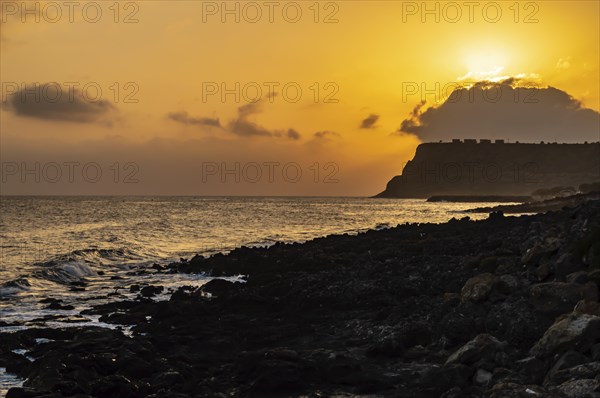 Sunrise at Sissi, Crete. Sunrise over the sea at Sissi on the north coast of the Island of Crete,