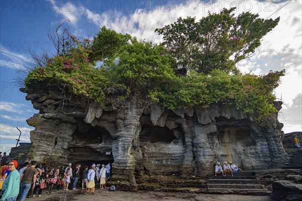 Tanah Lot, a rock formation in Bali Island, Indonesia, Asia