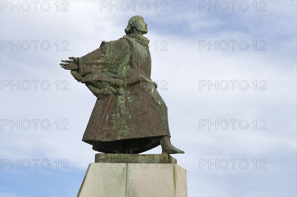Navigator Joao Alvares Fagundes Statue, Discoverer of Newfoundland, Viana do Castelo, Minho,